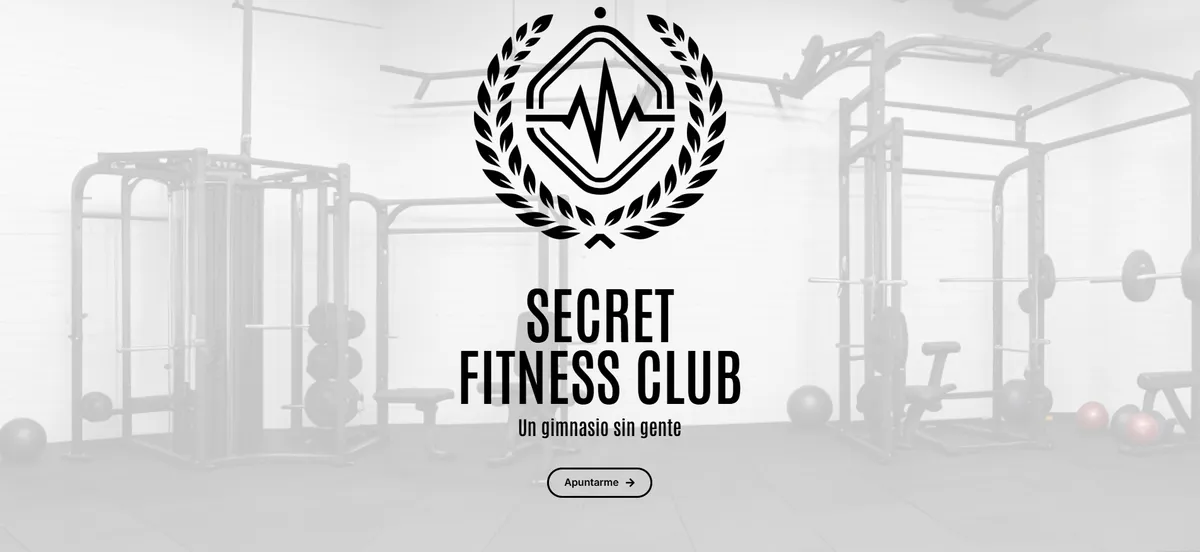 Captura de la web de Secret Fitness Club